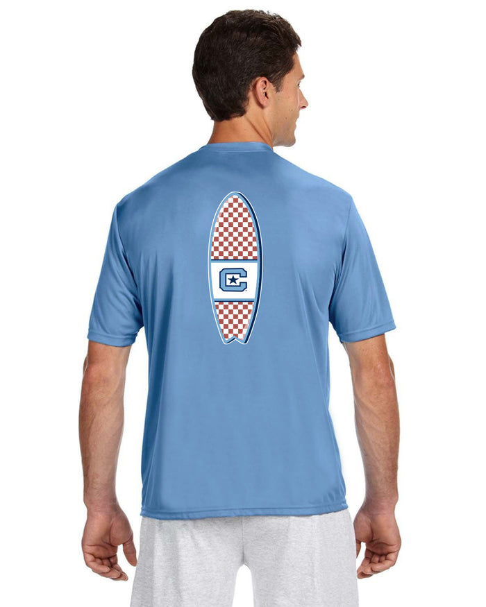The Citadel, Spike Surfing,  A4 Men's Cooling Performance T-Shirt- Carolina Blue