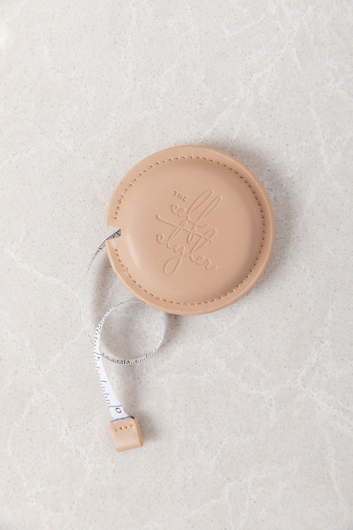 The Self Styler Retractable Measuring Tape - Faux Leather - Chai - The Self Styler