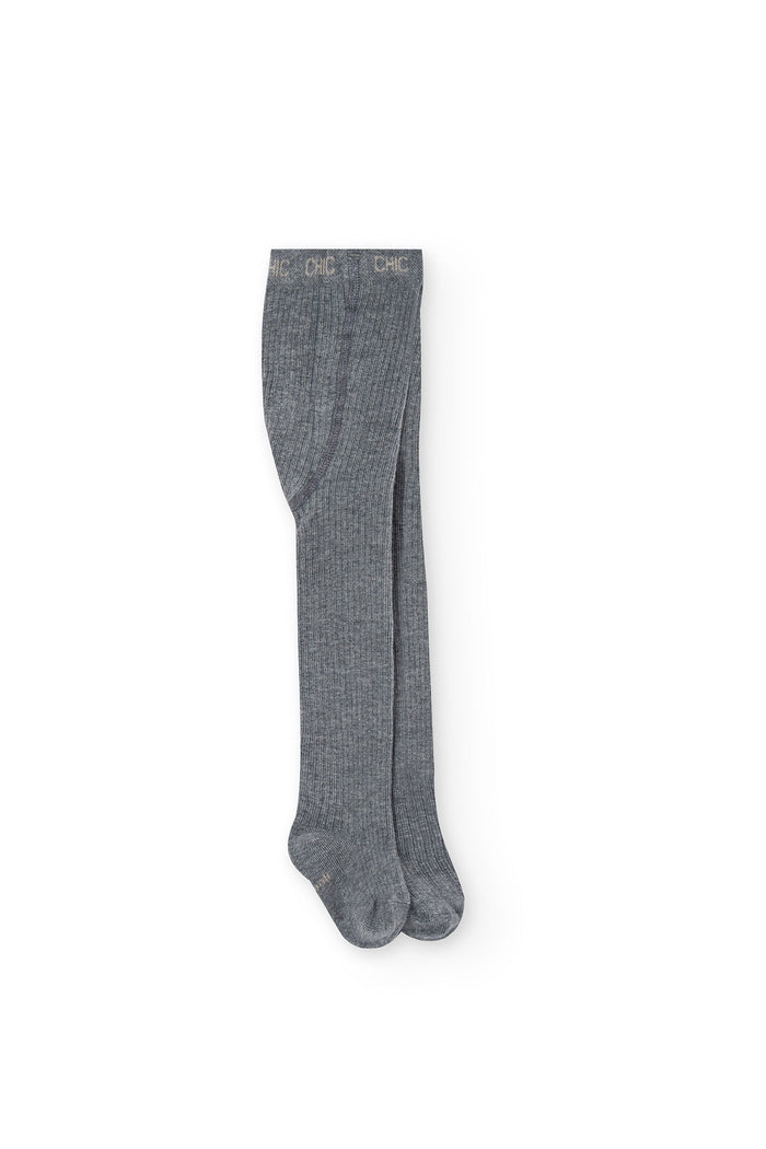 Tights Ribbed Grey