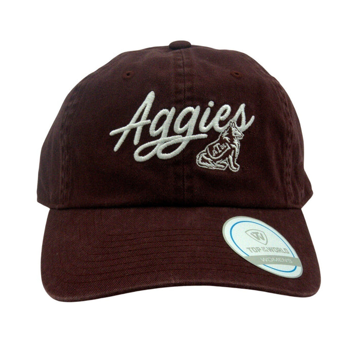 Top Of The World Texas A&M Aggies women's hat with Reveille embroidery, OSFM, featuring a classic baseball cap style.