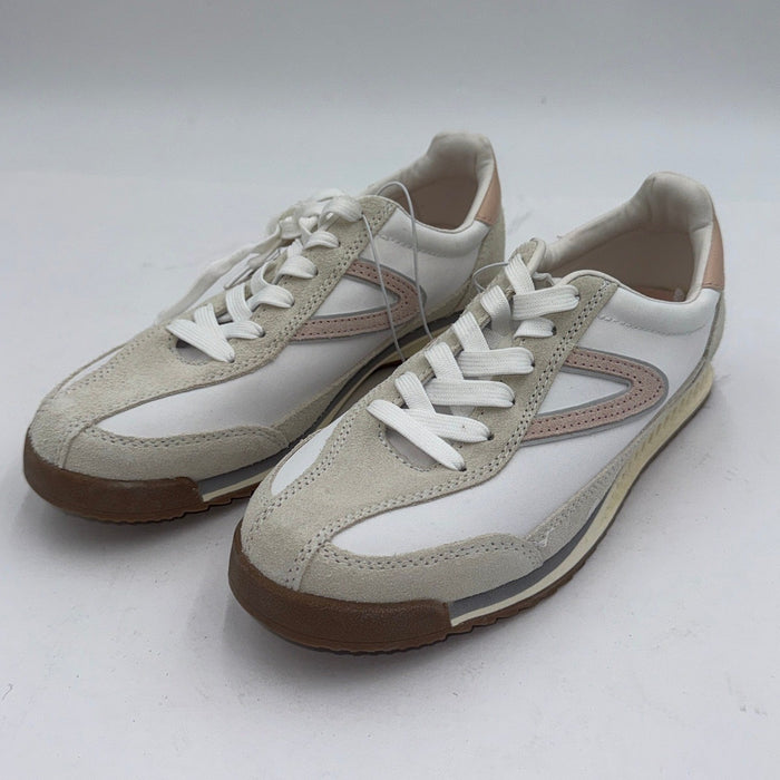 Pink Tretorn women's sneakers size 7, new with tags, showcasing stylish casual footwear with clean design and comfortable fit.