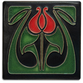 Tulip Bud (Red) - 4x4 art tile