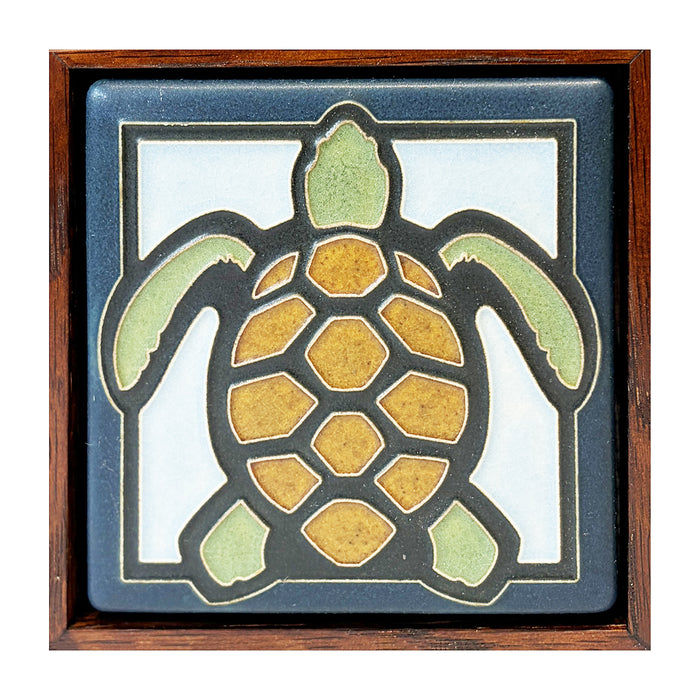 Turtle (Light Blue) – 4x4 art tile cube frame