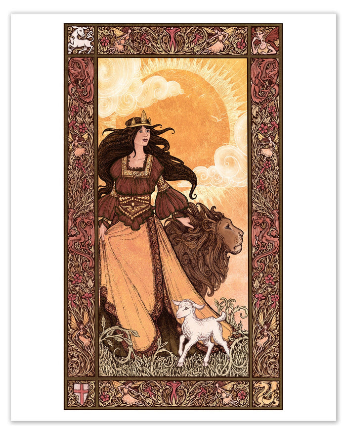 Una and the Lion Illustration