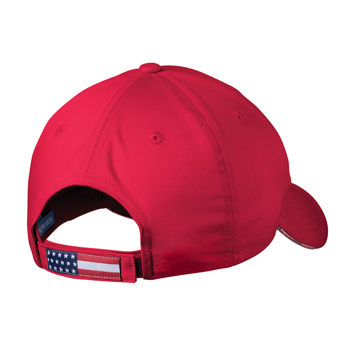The Citadel, Citadel Club, Summerville, Port Authority® Americana Flag Sandwich Cap - Red
