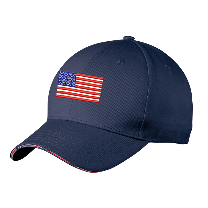 The Citadel, Citadel Club, Summerville, Port Authority® Americana Flag Sandwich Cap - Navy
