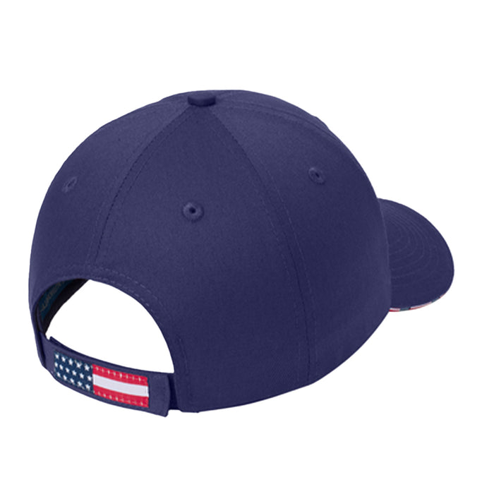 The Citadel, Port Authority® Americana Flag Sandwich Bill Cap - Red - Navy Blue