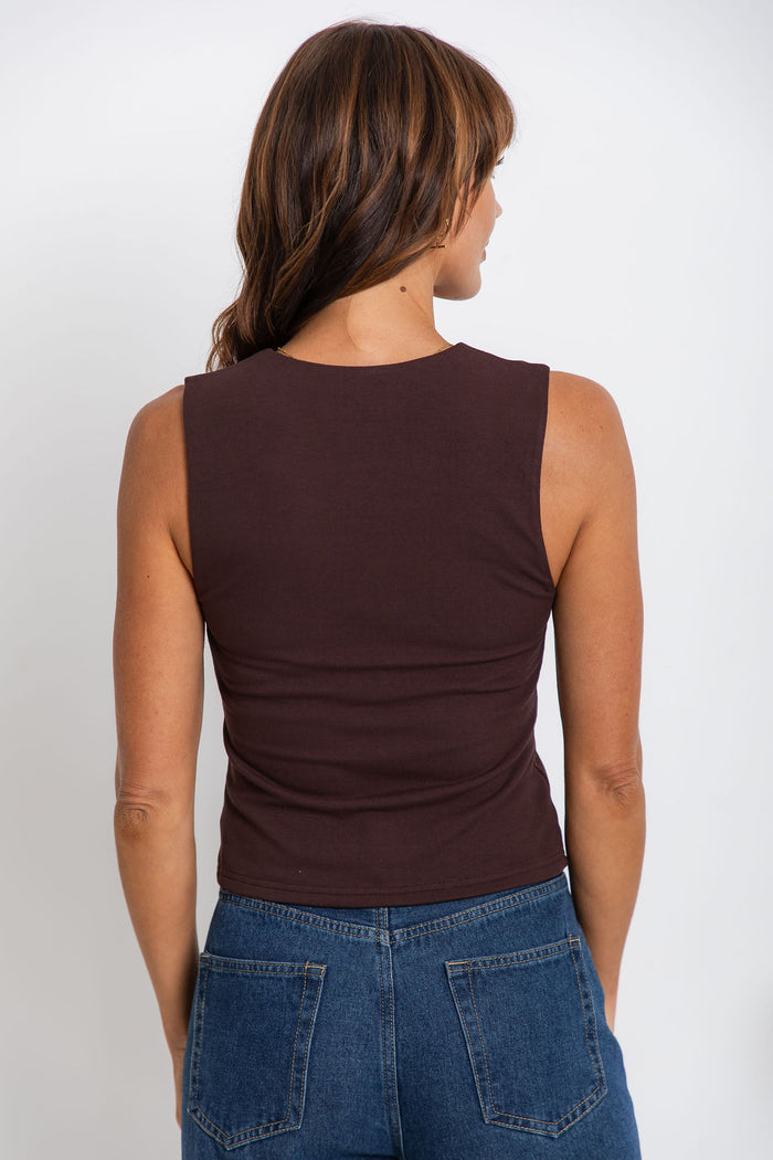 Vera Tank Top - Chocolate - The Self Styler