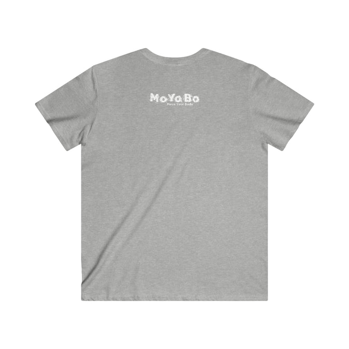 Vertical Fitted V-Neck Short Sleeve Tee