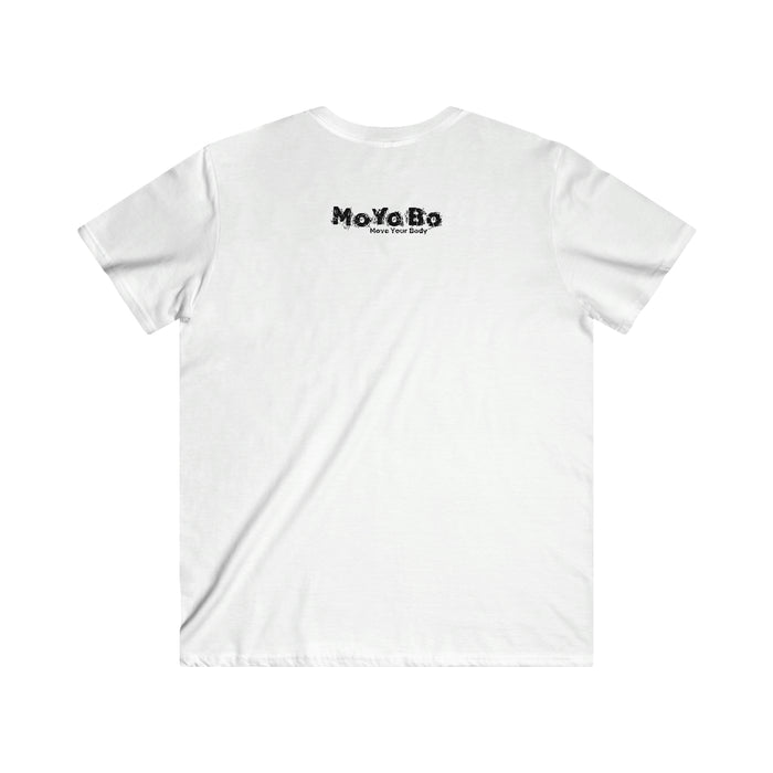 Vertical Fitted V-Neck Short Sleeve Tee