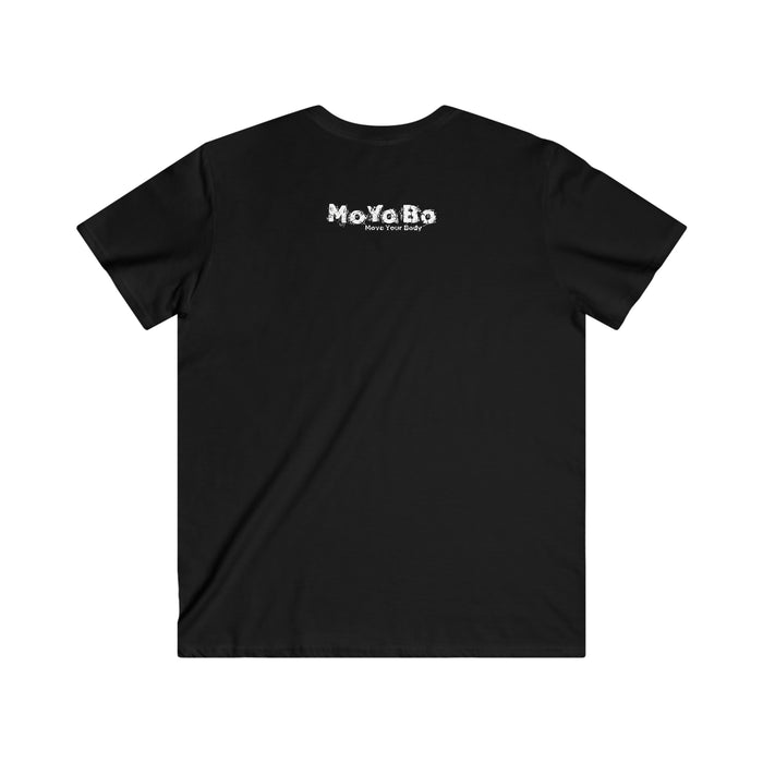 Vertical Fitted V-Neck Short Sleeve Tee