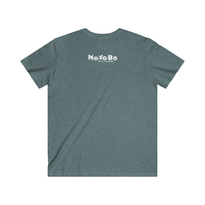 Vertical Fitted V-Neck Short Sleeve Tee