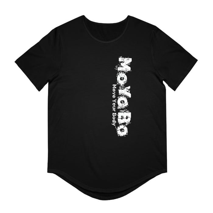 Vertical Jersey Curved Hem Tee