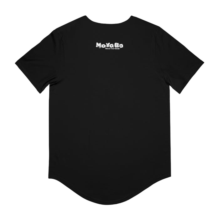 Vertical Jersey Curved Hem Tee