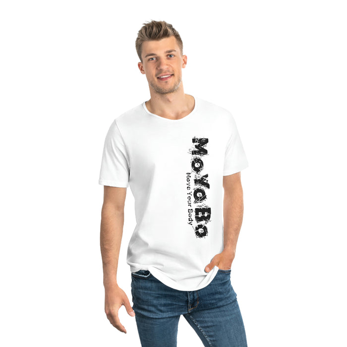 Vertical Jersey Curved Hem Tee