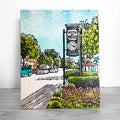 Village of Milford Digital Reproduction by Natalia Wohletz of Peninsula Prints.