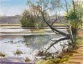 Walk Along the Water - Oil Painting
