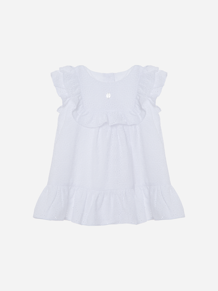 White Embroidered Cotton Dress