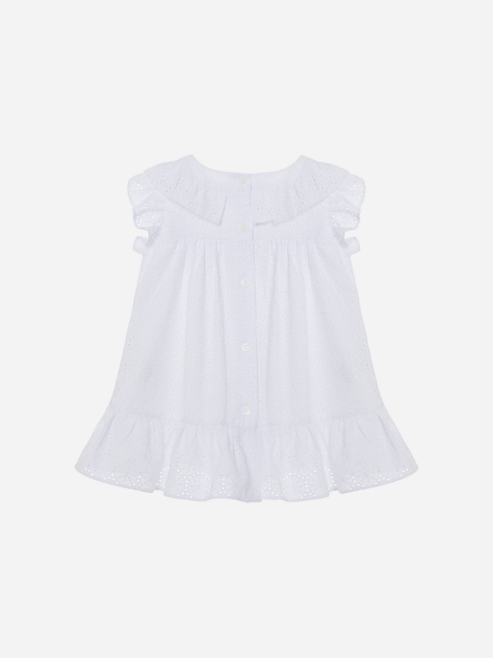 White Embroidered Cotton Dress