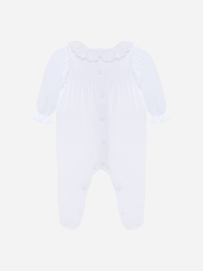 White English embroidery babygrow