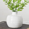 White Horizontal Stripe Vase
