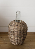 Willow Demijohn With Glass Bottle