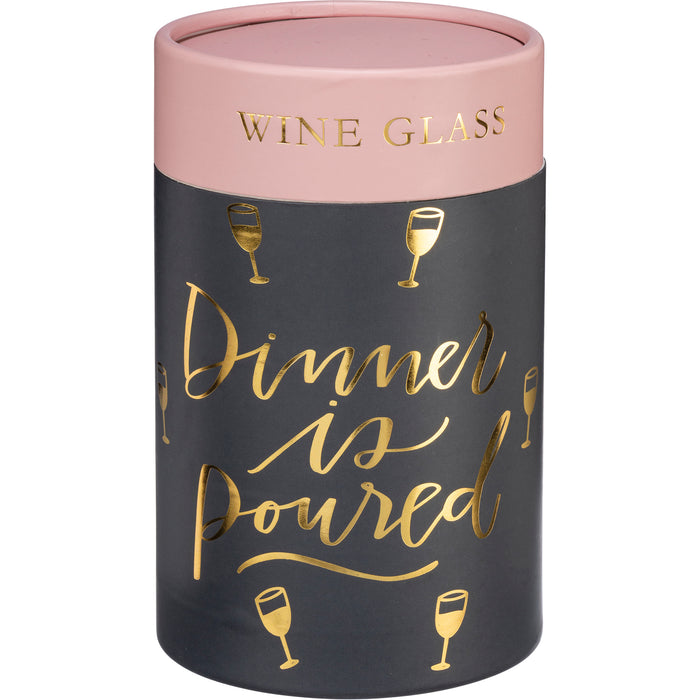 Wine Glass- Dinner Is Poured