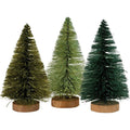 Winter Green Bottle Brush Tree Set
