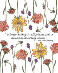 Women Belong - Ruth Bader Ginsburg Quote - Fine Art Print