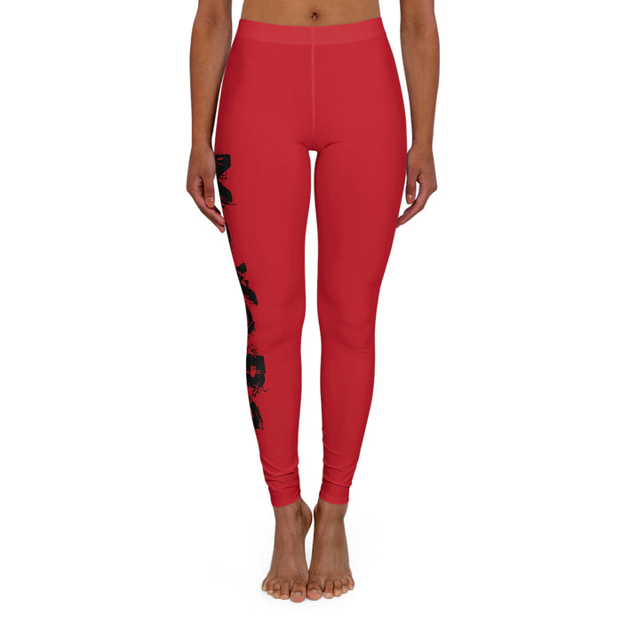 Women's Dark Red Spandex Leggings