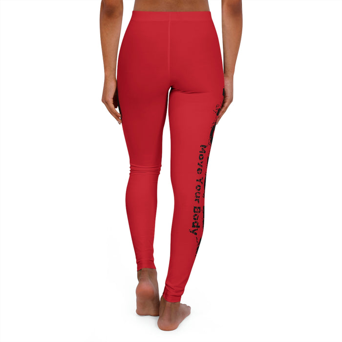 Women's Dark Red Spandex Leggings