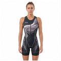 Women's Elite Sleeveless Racerback Tri Suit - Basalt Black Gloss - Front