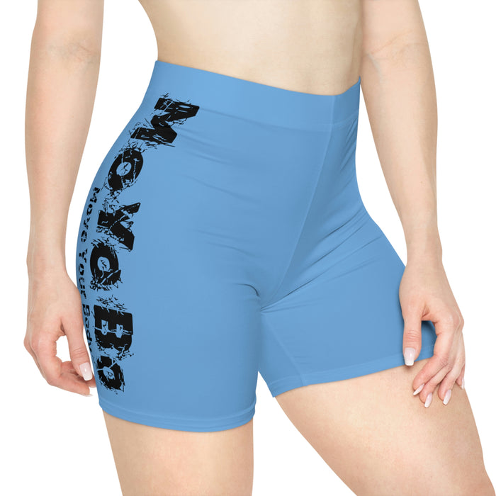 Women's Light Blue Biker Shorts