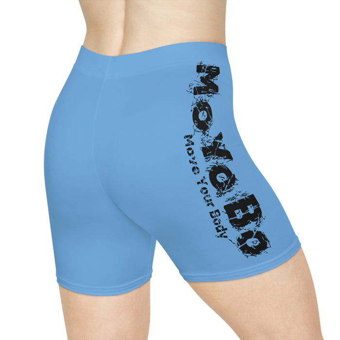 Women's Light Blue Biker Shorts