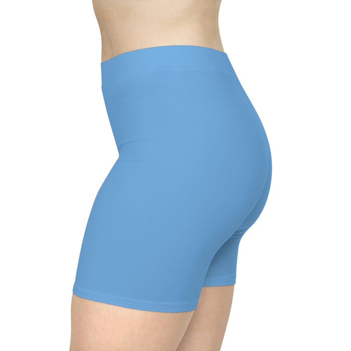 Women's Light Blue Biker Shorts