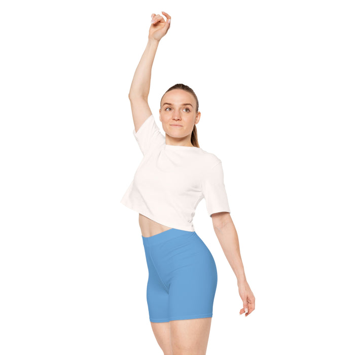 Women's Light Blue Biker Shorts