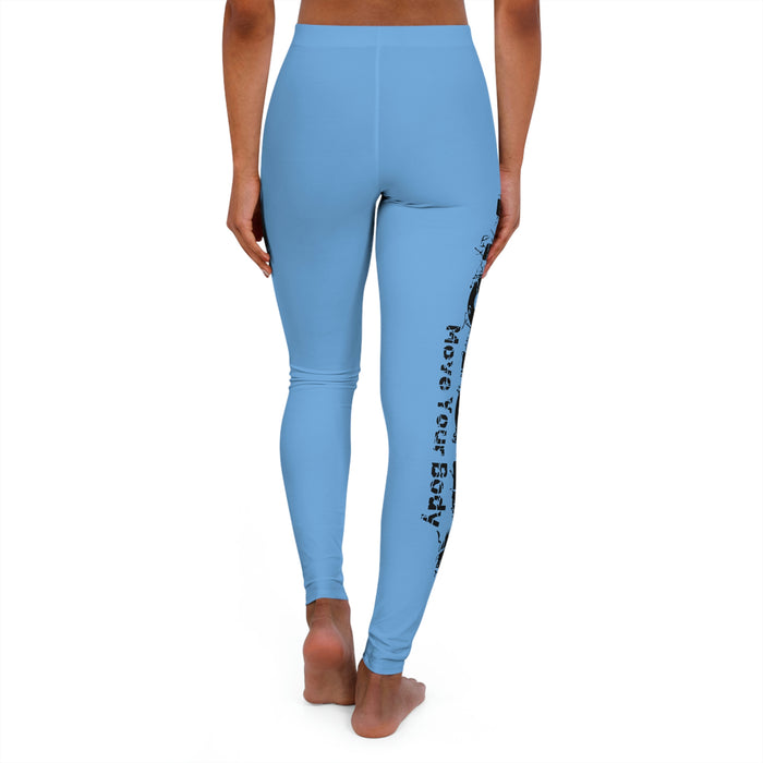 Women's Light Blue Spandex Leggings