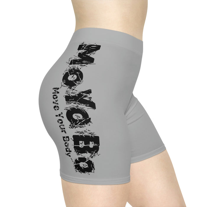 Women's Light Gray Biker Shorts
