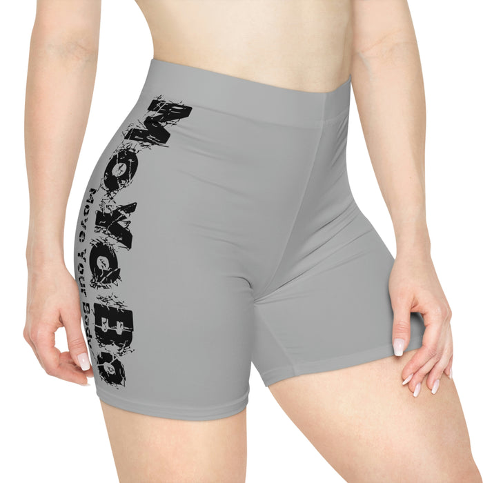 Women's Light Gray Biker Shorts
