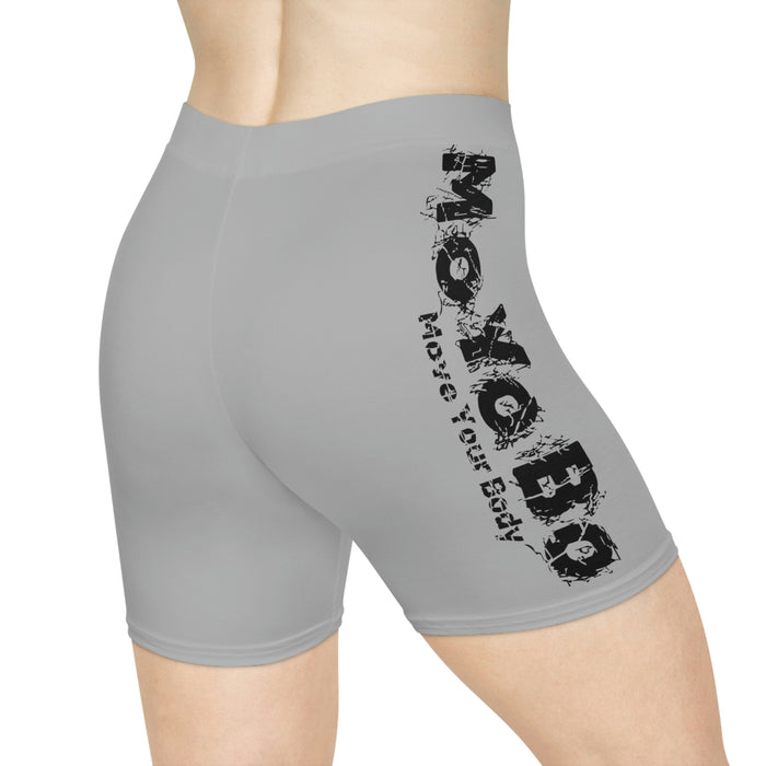 Women's Light Gray Biker Shorts