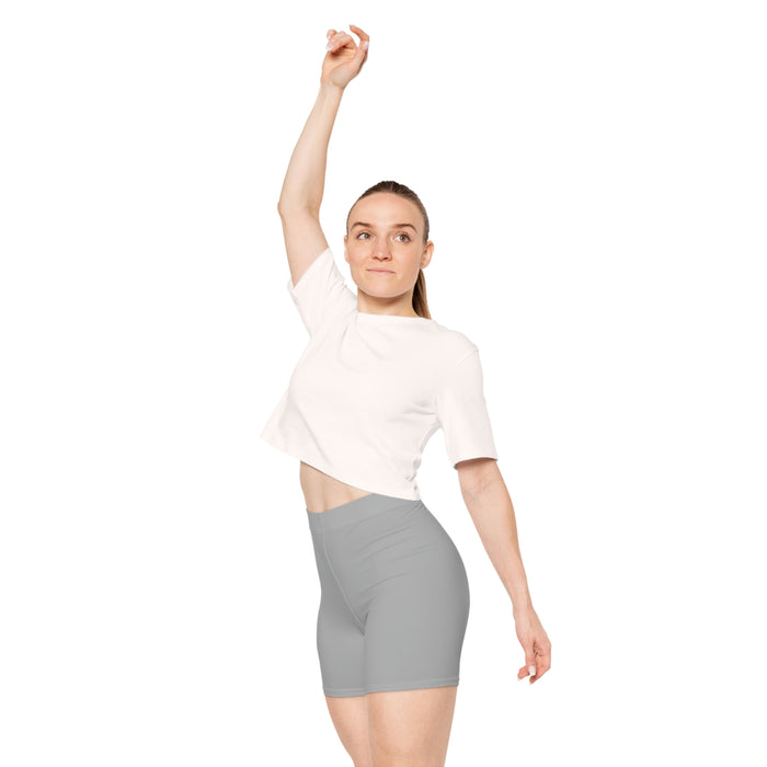 Women's Light Gray Biker Shorts