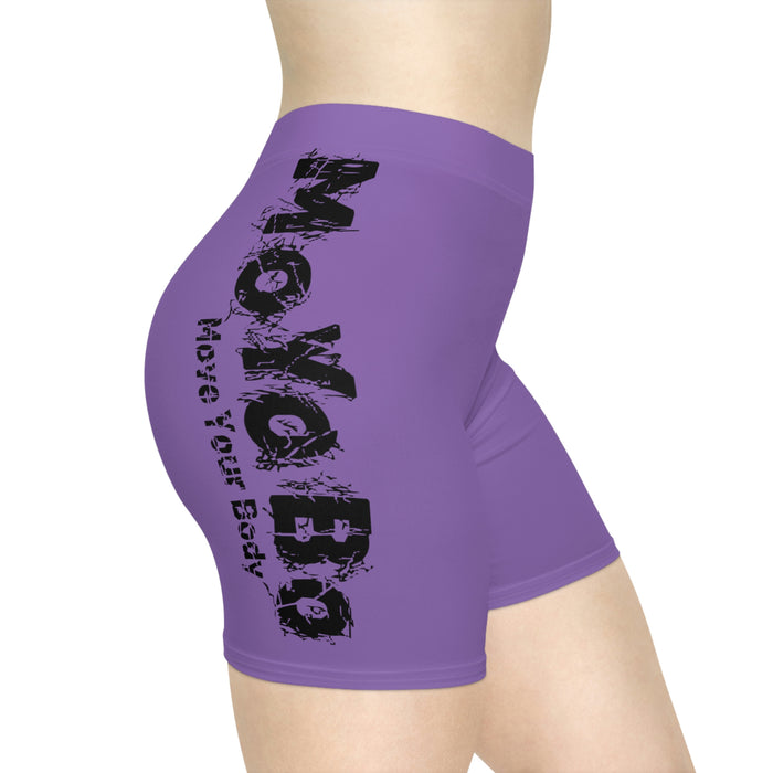 Women's Light Purple Biker Shorts