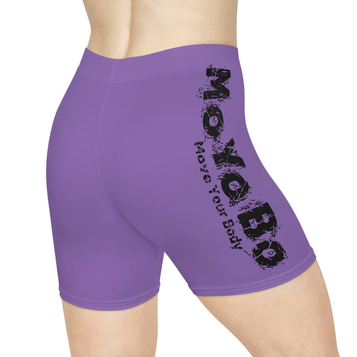 Women's Light Purple Biker Shorts