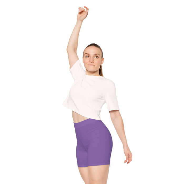 Women's Light Purple Biker Shorts