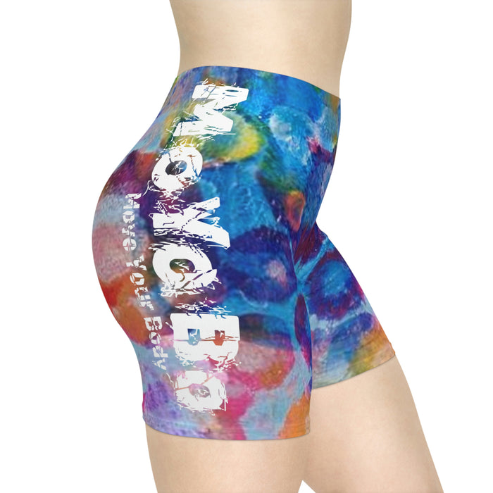 Women's Oil Paint Biker Shorts