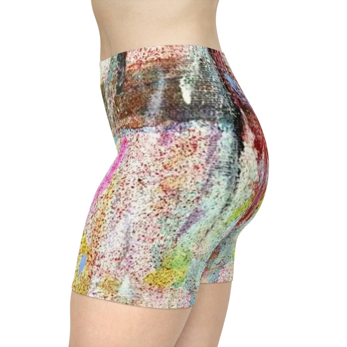 Women's Oil Paint Biker Shorts