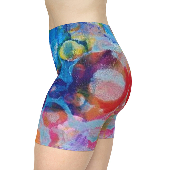 Women's Oil Paint Biker Shorts