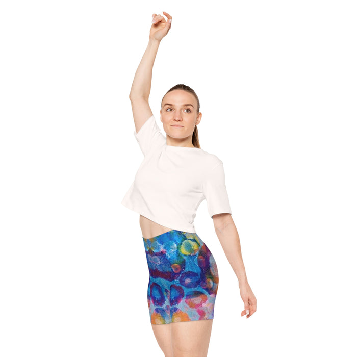 Women's Oil Paint Biker Shorts