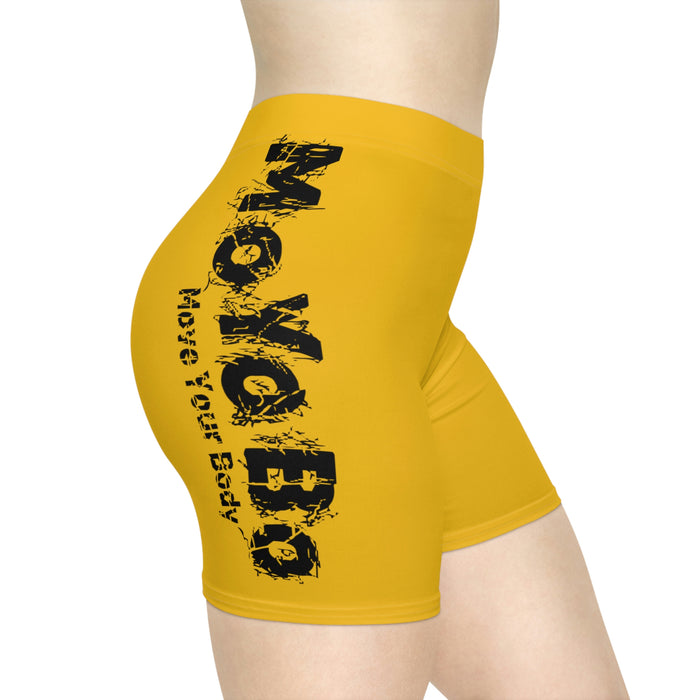 Women's Yellow Biker Shorts