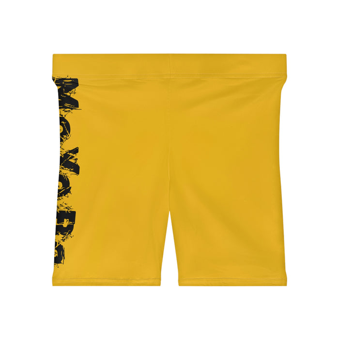 Women's Yellow Biker Shorts